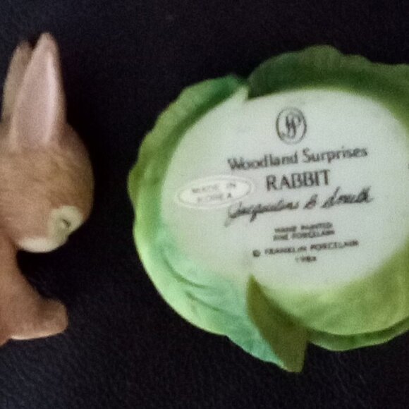 Vintage Woodland Surprises Rabbit Jacqueline B. Smith 1984 Franklin Figurine - Picture 4 of 12
